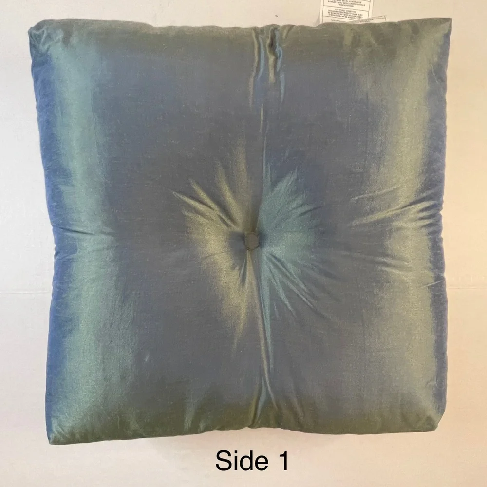 Pier 1 Blue Seat Cushion Pillow 15x15x4”